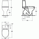 WC комплект вертикално оттичане Корона