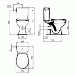 WC комплект хоризонтално оттичане Сева фреш