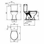 WC комплект хоризонтално оттичане Сева фреш