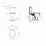 WC комплект хоризонтално оттичане 