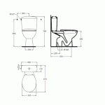 WC комплект хоризонтално оттичане 