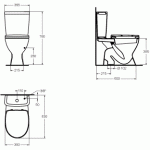 WC комплект хоризонтално оттичане Корона