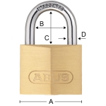 Катинар месингов с удъл. рамо ABUS 713/40 HB63